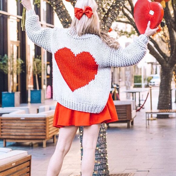 CHICWISH Key to My Heart Hand Knit Chunky Cardigan SIZE S - Picture 4 of 8